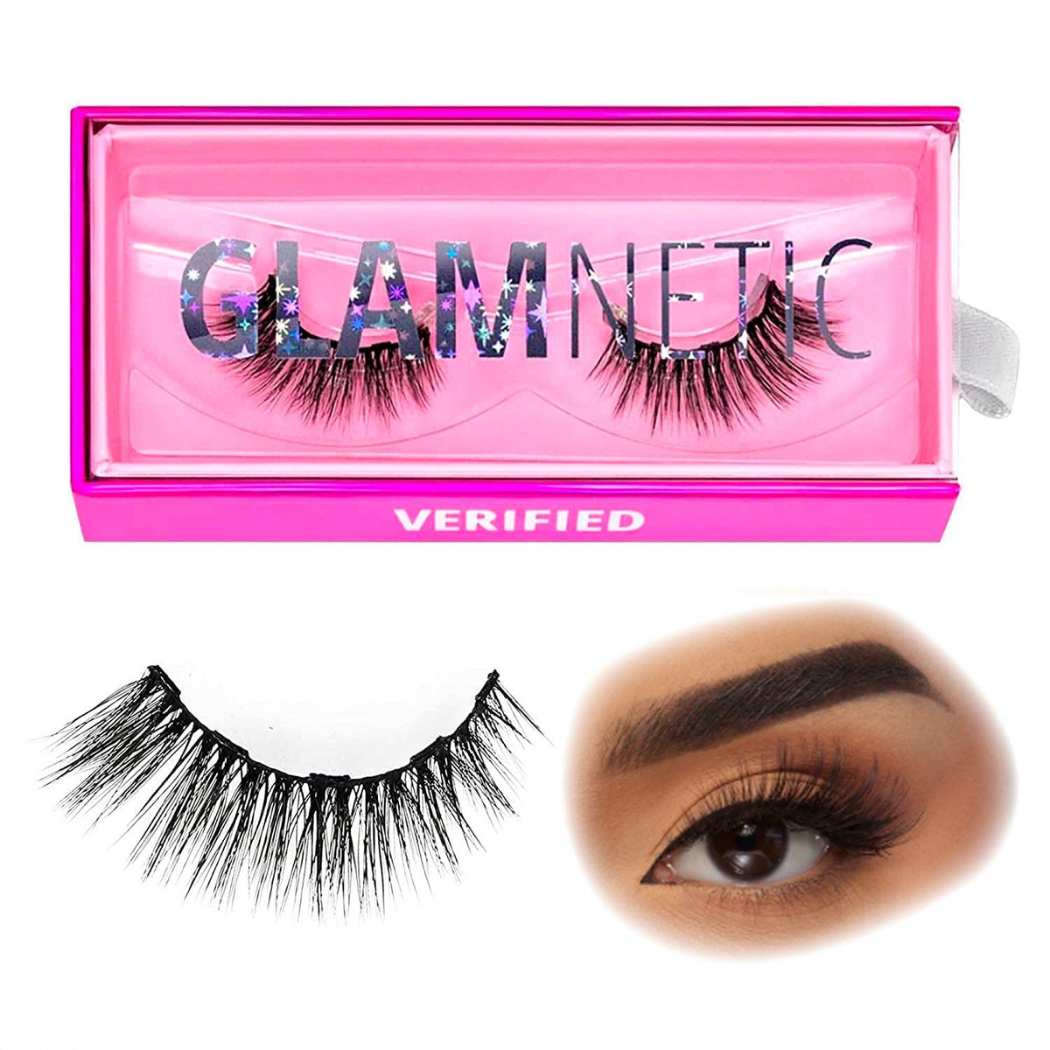 GLAMNETIC Magnetic Eyelashes – Verified | Dramatic Cat Eye, Faux Mink, Reusable up to 60 Wears